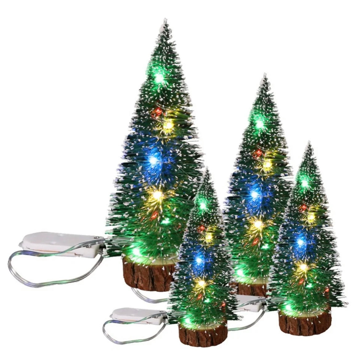 Christmas Green Cedar LED Lights Pine Needle Tree Christmas Decorations Desktop Ornament Gift Mini Christmas Tree Decorations koi